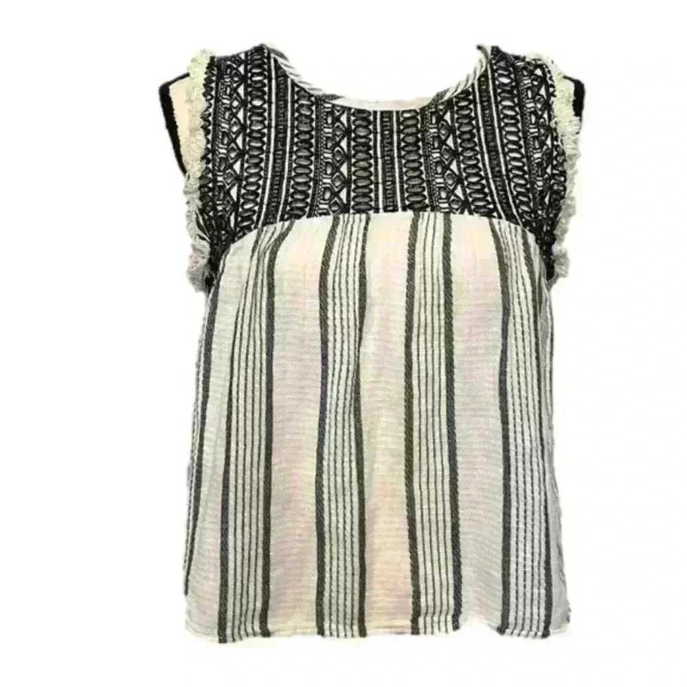 Lovestitch Sleeveless Boho Top Fringe M